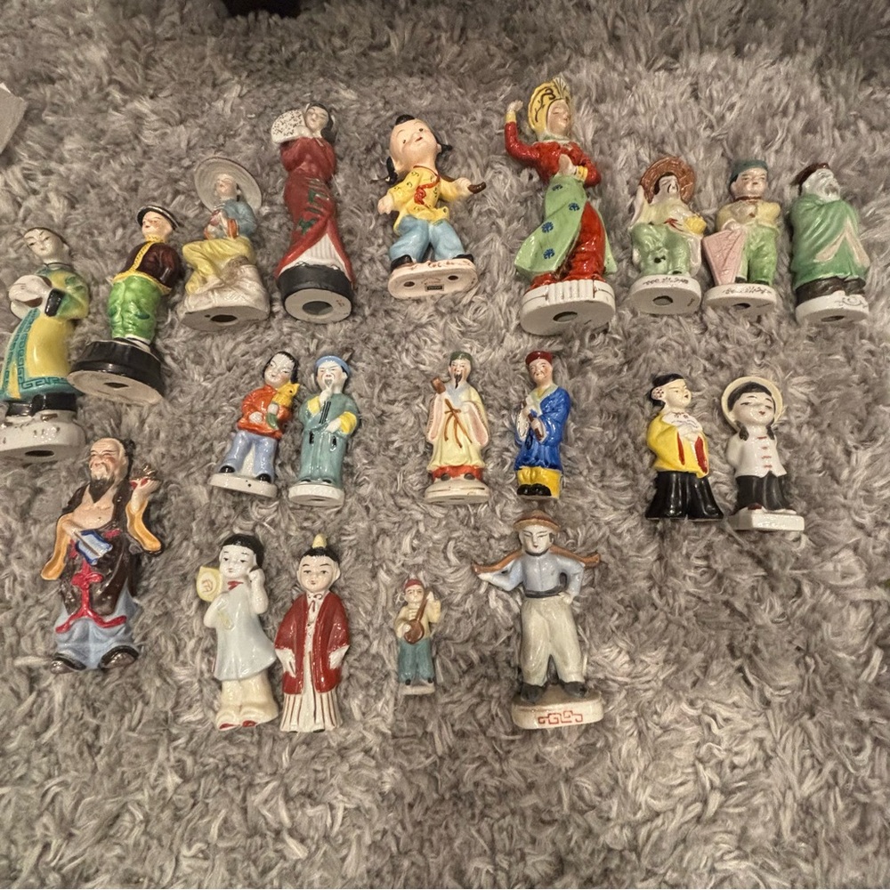 Vintage Occupied Japan Time period Hand painted Ceramic Figurines Collection